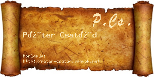 Péter Csatád névjegykártya